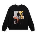 Purple Men's Long-Sleeve T-shirt Sweatshirt 1123