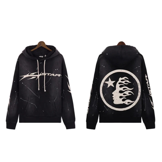 Hellstar Paint Hoodie Black
