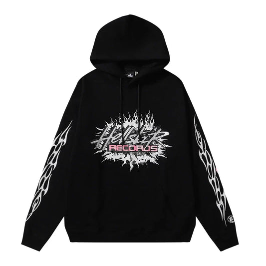 Hellstar Sports Flame Hoodie Black